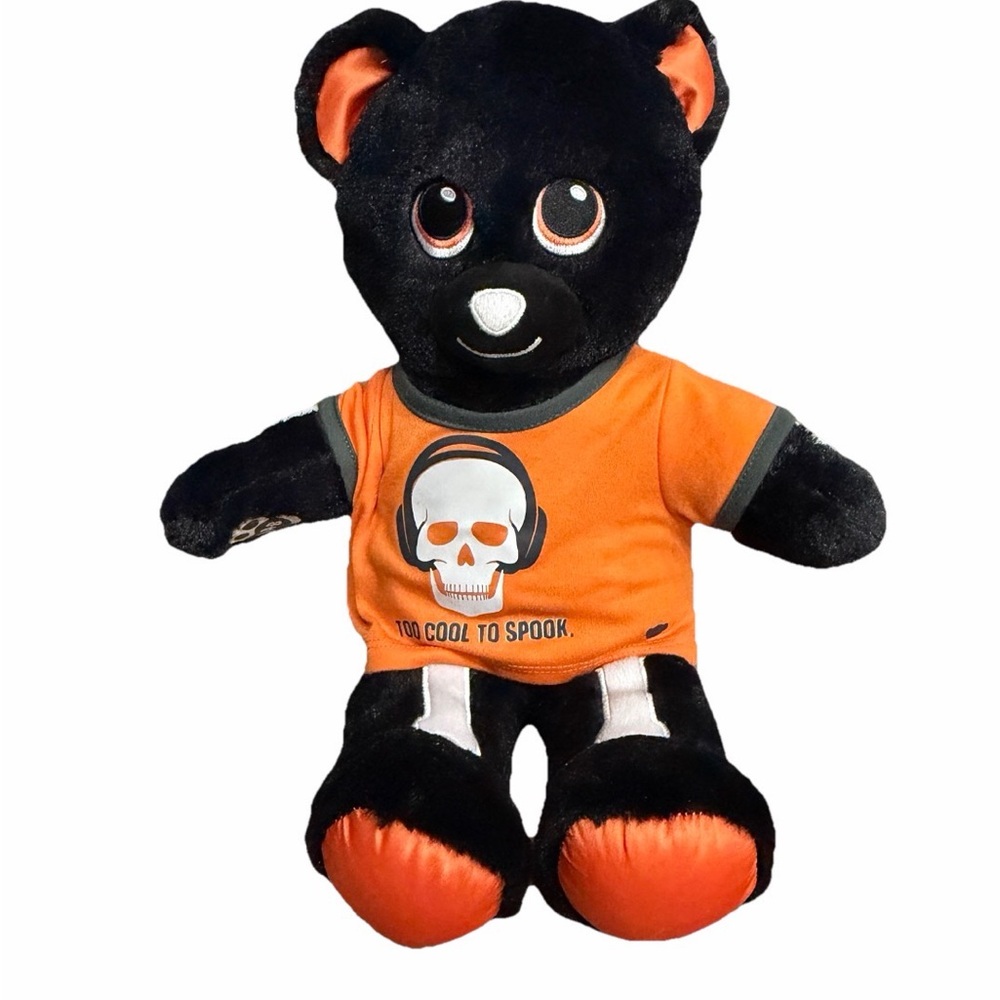 Buildβ a Bear BAB Skeleteddy Halloween Skeleton Black Orange Spooky Teddy Bear